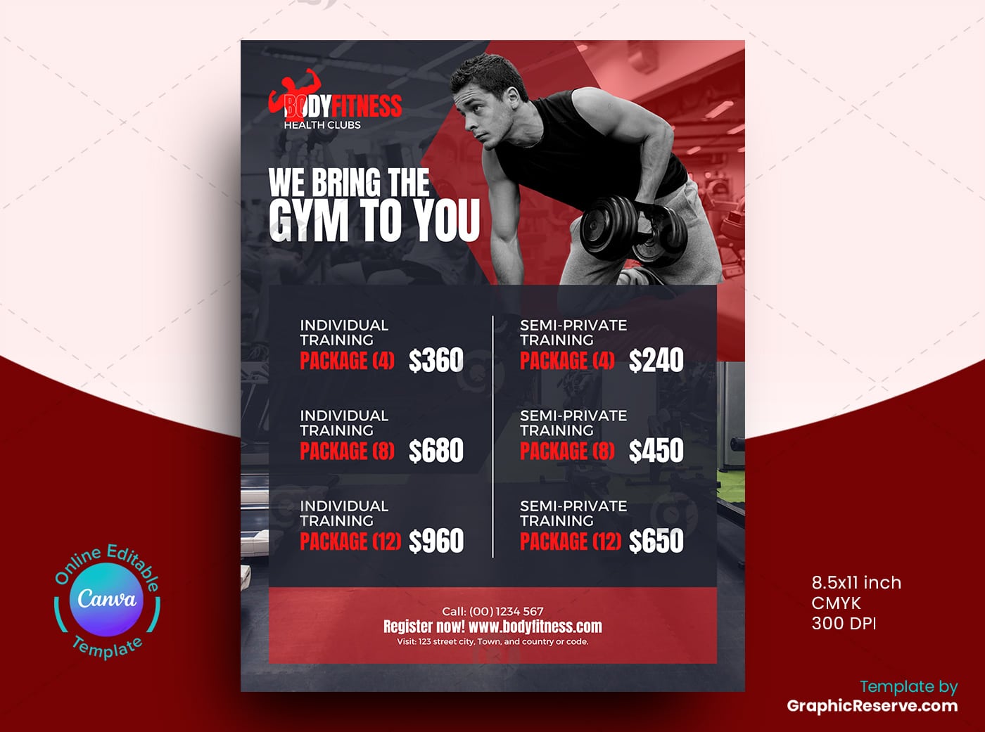 A flyer for a gym